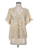 MICHAEL Michael Kors Gold Short Sleeve Blouse Size XS - photo 1