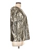 CeCe Metallic Silver Short Sleeve Top Size L - photo 4