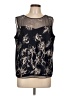 T Tahari 100% Polyester Black Sleeveless Blouse Size L - photo 1