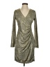 Calvin Klein Metallic Silver Cocktail Dress Size 4 (petite) - photo 1