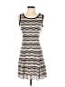 Max Studio Chevron-herringbone Ivory Tan Casual Dress Size XS - photo 1