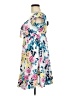 Torrid 100% Rayon Floral Blue Casual Dress Size Med Plus (00) - photo 5