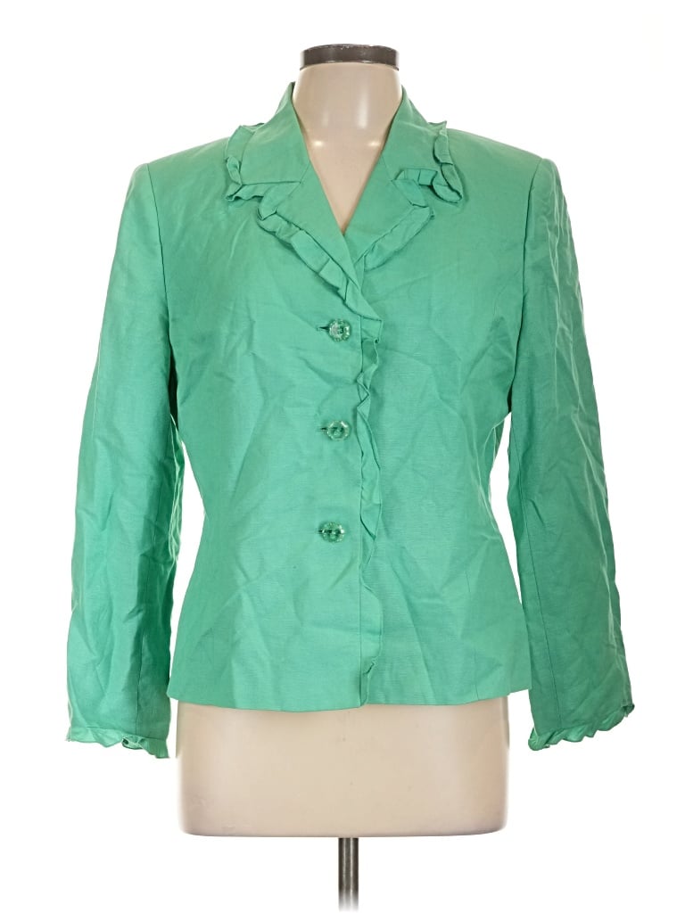 Pre-owned Le Suit Blazer Jacket In Green