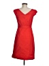 Theory 100% Polyester Solid Red Cocktail Dress Size 8 - photo 2