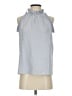 Ann Taylor 100% Polyester Gray Sleeveless Blouse Size XS - photo 1