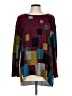 Trisha Tyler Color Block Burgundy Pullover Sweater Size L - photo 1