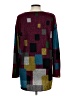 Trisha Tyler Color Block Burgundy Pullover Sweater Size L - photo 2
