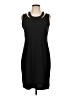 PREMISE Solid Black Casual Dress Size L - photo 1