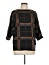 Olivia Blu Plaid Black Poncho Size L - photo 1