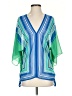 Ann Taylor 100% Polyester Blue Poncho Size XS - photo 1