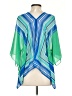 Ann Taylor 100% Polyester Blue Poncho Size XS - photo 2