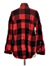 Old Navy Checkered-gingham Red Long Sleeve Button-Down Shirt Size L - photo 2