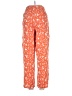 One 5 One 100% Rayon Floral Orange Casual Pants Size M - photo 2