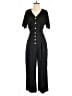 Vetta 100% Tencel Solid Black Jumpsuit Size 2 - photo 1