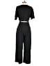 Vetta 100% Tencel Solid Black Jumpsuit Size 2 - photo 2