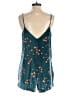Three Days 100% Rayon Floral Teal Romper Size S - photo 2