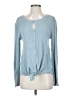 Dylan 100% Cotton Blue Long Sleeve Top Size S - photo 1