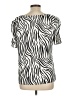 Como Blu Black Short Sleeve Blouse Size L - photo 2