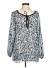 Matthew Williamson for Impulse 100% Polyester Blue Long Sleeve Blouse Size M - photo 1