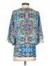 Coco Bianco 100% Polyester Blue 3/4 Sleeve Blouse Size S - photo 2