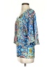 Coco Bianco 100% Polyester Blue 3/4 Sleeve Blouse Size S - photo 5