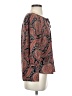 Glam 100% Polyester Brown 3/4 Sleeve Blouse Size S - photo 4