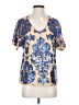 Neiman Marcus for Target 100% Polyester Blue Short Sleeve Blouse Size S - photo 1