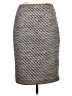 Ann Taylor 100% Polyester Houndstooth Gray Formal Skirt Size 6 - photo 1