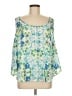 Charming Charlie 100% Polyester Green Short Sleeve Blouse Size M - photo 1