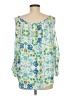 Charming Charlie 100% Polyester Green Short Sleeve Blouse Size M - photo 2