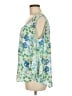 Charming Charlie 100% Polyester Green Short Sleeve Blouse Size M - photo 5