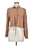 Forever 21 Tan Long Sleeve Button-Down Shirt Size M - photo 1