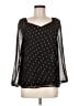Ann Taylor 100% Polyester Black Long Sleeve Blouse Size M - photo 1