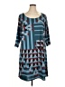 Jete Graphic Teal Casual Dress Size 1X - photo 1