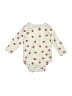Unbranded Hearts Ivory Long Sleeve Onesie Size 9-12 mo - photo 1