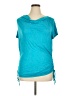 Old Navy 100% Rayon Teal Short Sleeve Top Size 1X - photo 1
