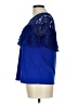 Rise & Bloom Blue Short Sleeve Blouse Size L - photo 5