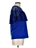 Rise & Bloom Blue Short Sleeve Blouse Size L - photo 4