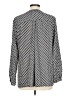 Norm Thompson Polka Dots Silver Long Sleeve Blouse Size L - photo 2