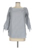 E3 by Etcetera 100% Cotton Gray 3/4 Sleeve Blouse Size 6 - photo 1