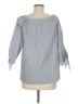 E3 by Etcetera 100% Cotton Gray 3/4 Sleeve Blouse Size 6 - photo 2