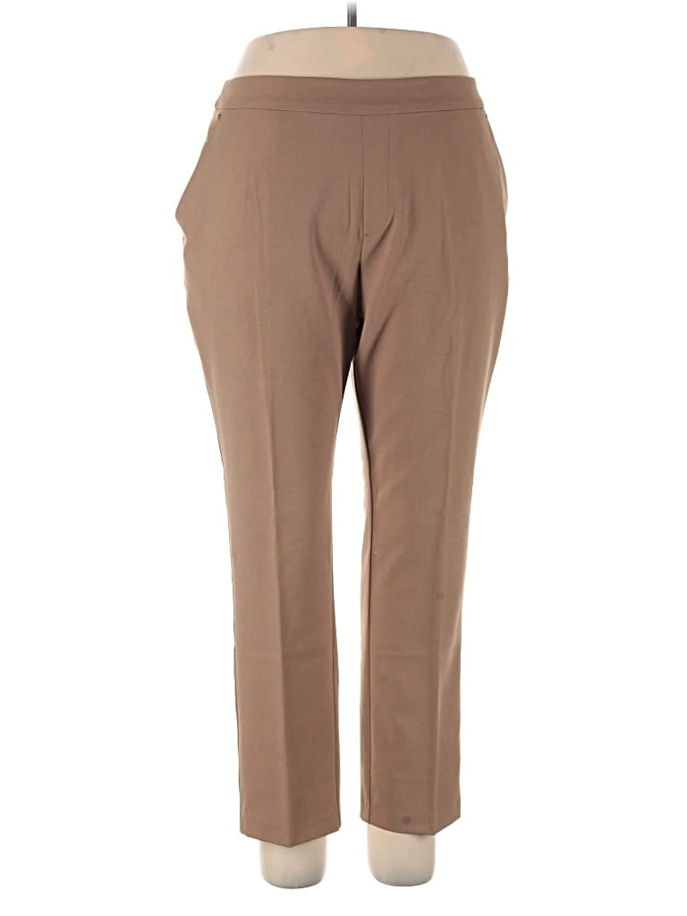 Pre-owned Susan Graver Dress Pants In Brown