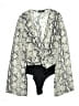 Missguided 100% Polyester Silver Bodysuit Size 6 - photo 1