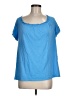 Hannah Blue Short Sleeve Blouse Size M - photo 1