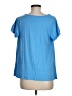 Hannah Blue Short Sleeve Blouse Size M - photo 2