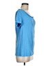 Hannah Blue Short Sleeve Blouse Size M - photo 4