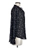 Net Collection 100% Polyester Floral Blue Long Sleeve Blouse Size 8 - photo 4