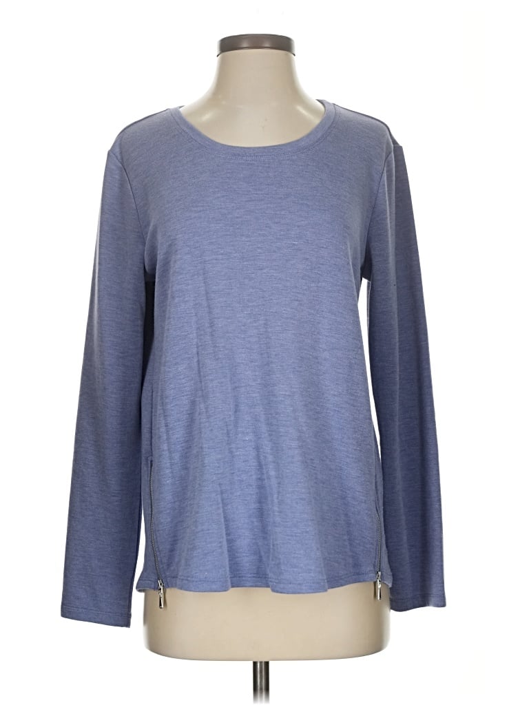 Pre-owned Susan Graver Pullover Sweater In Blue