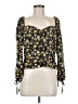 Topshop 100% Polyester Black Long Sleeve Blouse Size 6 - photo 1