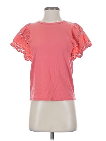 Self Contrast Short Sleeve Top (view 1)